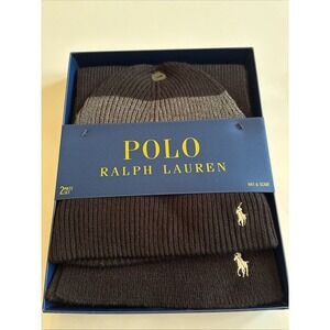Polo Ralph Lauren  Wool-Blend Beanie & Scarf‎ Set